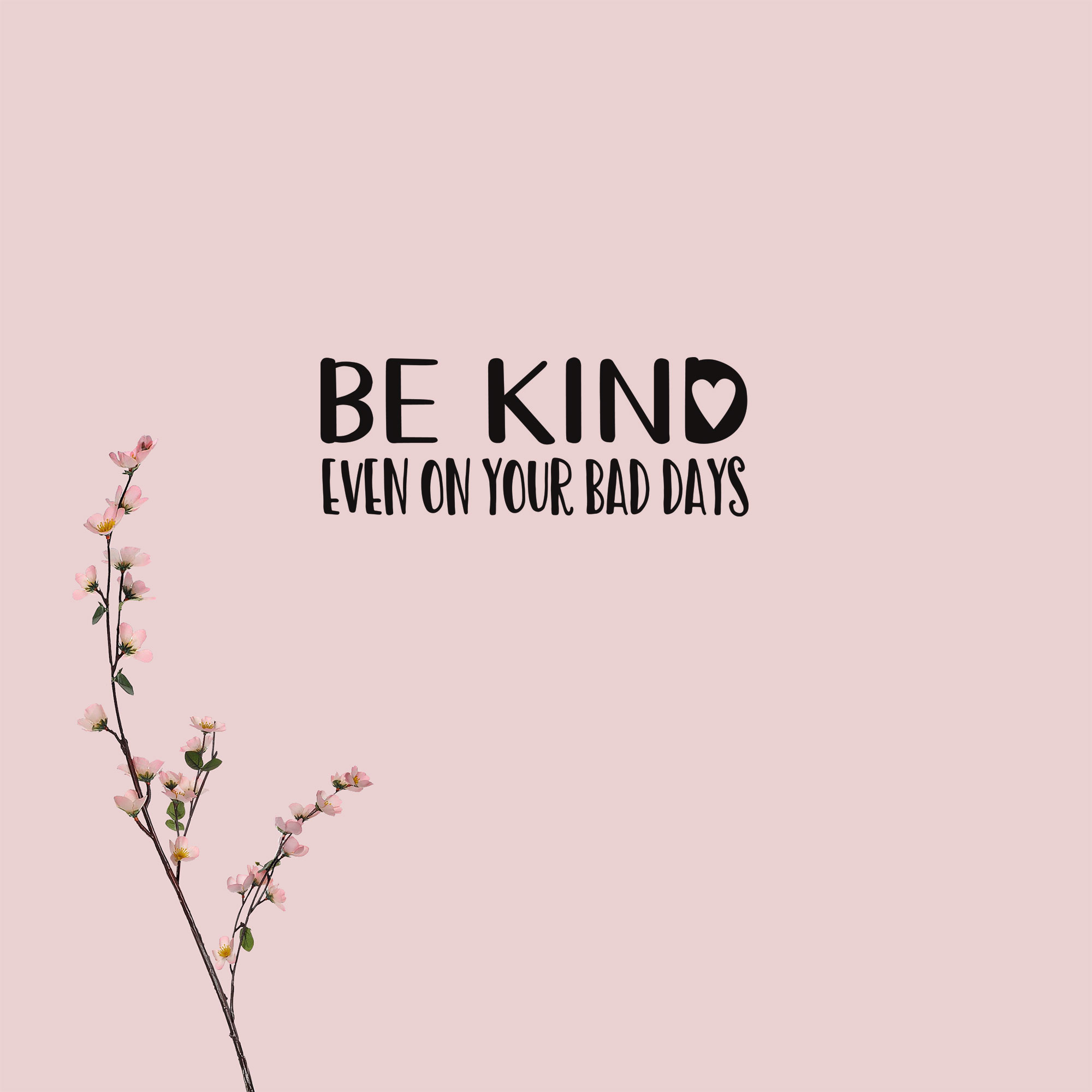 Be kind. Even on your bad days