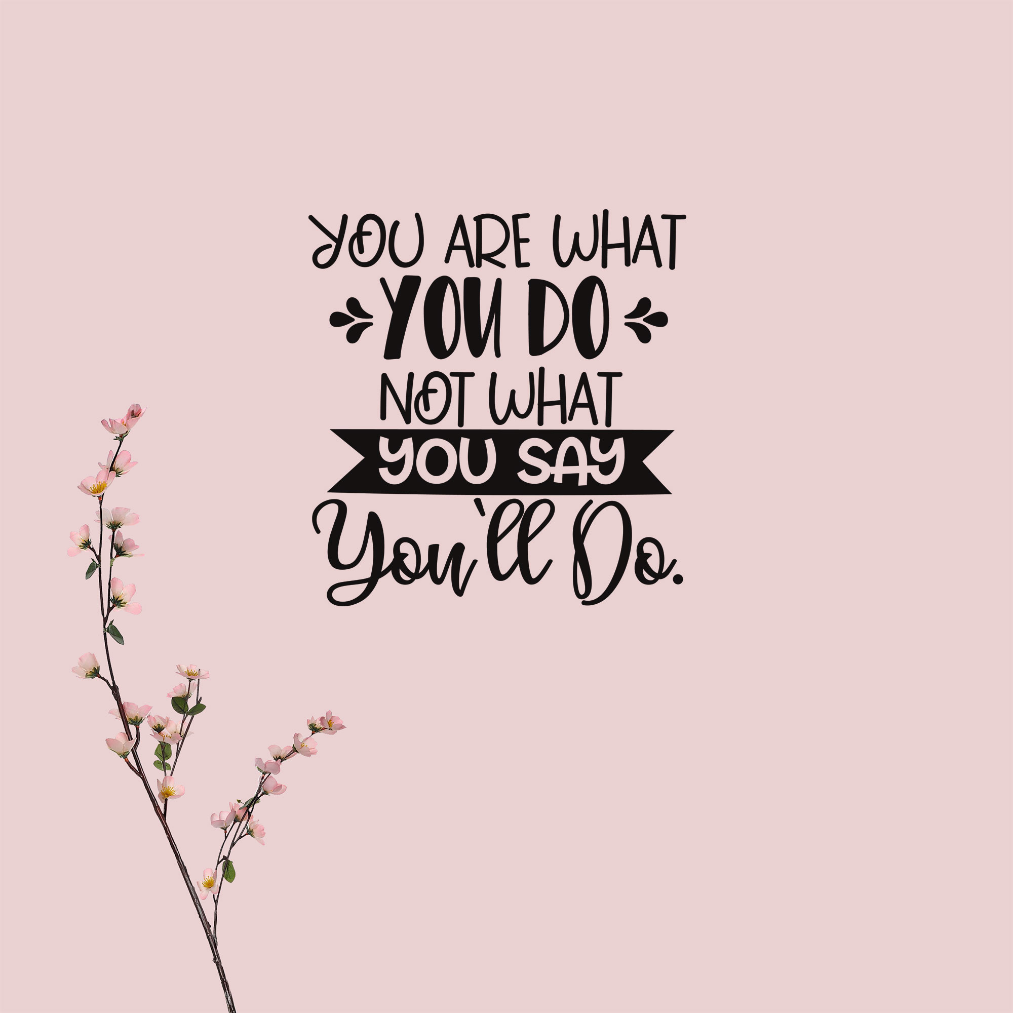 You are  what you do, not what you say